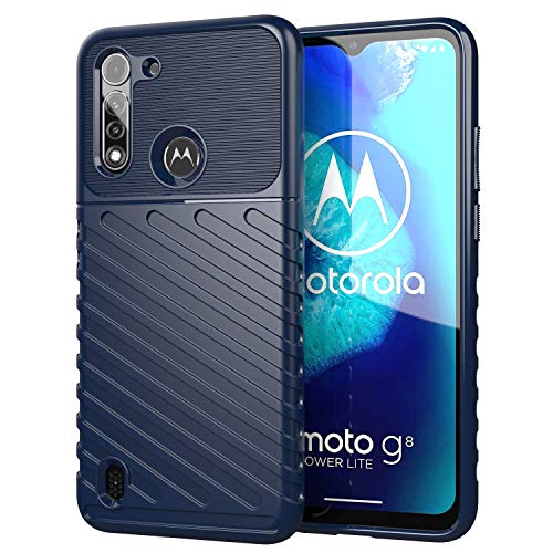 HTXWXJC Handyhülle für Moto G8 Power Lite, Motorola G8 Power Lite, stoßfeste Schutzhülle, TPU, kratzfest, militärische Qualität, Blau HTXWXJC Handyhülle für Moto G8 Power Lite, Motorola G8 Power Lite, stoßfeste Schutzhülle, TPU, kratzfest, militärische Qualität, Blau von HTXWXJC