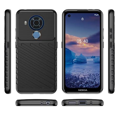 HTXWXJC Handyhülle für Nokia 5.4 Hülle, Nokia 3.4 Hülle, TA-1333 TA-1340 TA-1337 TA-1328 TA-1325 Stoßfeste Abdeckung TPU Schutzhüllen Anti-Scratch Military Grade Cover für Nokia 3.4 Nokia 5.4 Schwarz von HTXWXJC