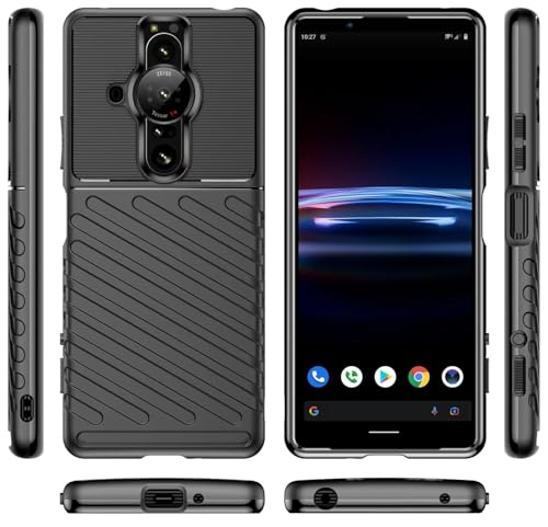 HTXWXJC Handyhülle für Xperia Pro-I, Sony Pro I Hülle, XQ-BE62, XQ-BE42, XQ-BE72, XQ-BE52 Hülle, stoßfeste Schutzhülle, TPU, kratzfest, militärische Qualität, Schwarz HTXWXJC Handyhülle für Xperia Pro-I, Sony Pro I Hülle, XQ-BE62, XQ-BE42, XQ-BE72, XQ-BE52 Hülle, stoßfeste Schutzhülle, TPU, kratzfest, militärische Qualität, Schwarz von HTXWXJC