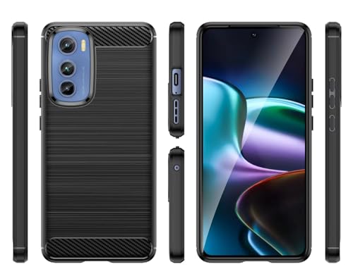HTXWXJC Schutzhülle für Moto Edge 30, Motorola Edge 30 XT2203-1, dünn, Karbonfaser, TPU, Gummi, kratzfest, stoßfest, Schwarz HTXWXJC Schutzhülle für Moto Edge 30, Motorola Edge 30 XT2203-1, dünn, Karbonfaser, TPU, Gummi, kratzfest, stoßfest, Schwarz von HTXWXJC