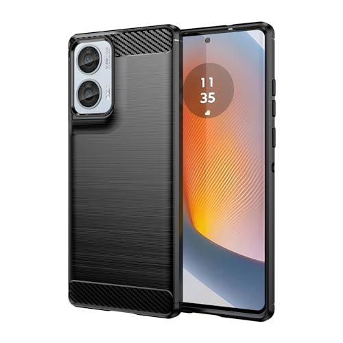 HTXWXJC Schutzhülle für Moto Edge 50 Fusion, Moto G85, Moto S50 Neo, dünn, Kohlefaser, TPU, Gummi, kratzfest, stoßfest, Schwarz HTXWXJC Schutzhülle für Moto Edge 50 Fusion, Moto G85, Moto S50 Neo, dünn, Kohlefaser, TPU, Gummi, kratzfest, stoßfest, Schwarz von HTXWXJC