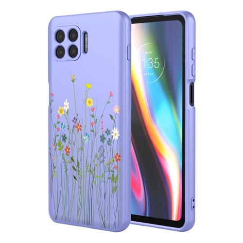 HTXWXJC Schutzhülle für Moto G 5G Plus, XT2075 Moto One 5G, stoßfest, flexibel, TPU, weich, Blumenmuster, lila Blume HTXWXJC Schutzhülle für Moto G 5G Plus, XT2075 Moto One 5G, stoßfest, flexibel, TPU, weich, Blumenmuster, lila Blume von HTXWXJC