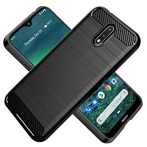 HTXWXJC Schutzhülle für Nokia 2.3, TA-1211, TA-1214, TA-1206, TA-1209, dünn, Karbonfaser, TPU, Gummi, kratzfest, stoßfest, Schwarz HTXWXJC Schutzhülle für Nokia 2.3, TA-1211, TA-1214, TA-1206, TA-1209, dünn, Karbonfaser, TPU, Gummi, kratzfest, stoßfest, Schwarz von HTXWXJC