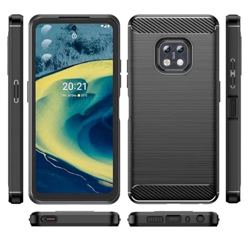HTXWXJC Schutzhülle für Nokia XR20, Nokia XR20 5G, TA-1368 TA-1362, schmal, dünn, Karbonfaser, TPU, Gummi, kratzfest, stoßfest, Schwarz HTXWXJC Schutzhülle für Nokia XR20, Nokia XR20 5G, TA-1368 TA-1362, schmal, dünn, Karbonfaser, TPU, Gummi, kratzfest, stoßfest, Schwarz von HTXWXJC