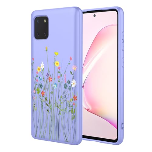 HTXWXJC Schutzhülle für Samsung Galaxy Note10 Lite, Samsung A81 SM-N770F/DS, stoßfest, flexibel, TPU, weiche Hülle, Blumenmuster, lila Blume HTXWXJC Schutzhülle für Samsung Galaxy Note10 Lite, Samsung A81 SM-N770F/DS, stoßfest, flexibel, TPU, weiche Hülle, Blumenmuster, lila Blume von HTXWXJC