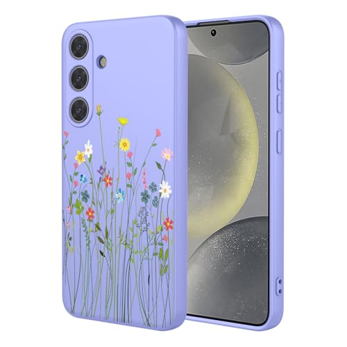 HTXWXJC Schutzhülle für Samsung Galaxy S25, SM-S921B SM-S931B, Samsung Galaxy S24, stoßfest, flexibel, TPU, weich, Blumenmuster, lila Blume HTXWXJC Schutzhülle für Samsung Galaxy S25, SM-S921B SM-S931B, Samsung Galaxy S24, stoßfest, flexibel, TPU, weich, Blumenmuster, lila Blume von HTXWXJC