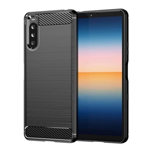 HTXWXJC Schutzhülle für Sony Xperia 10 II, XQ-AU51, XQ-AU52, SO-41A Hülle, schlanke, dünne Karbonfaser, TPU-Gummi, kratzfest, stoßfest, Abdeckung für Sony Xperia 10 II, Schwarz HTXWXJC Schutzhülle für Sony Xperia 10 II, XQ-AU51, XQ-AU52, SO-41A Hülle, schlanke, dünne Karbonfaser, TPU-Gummi, kratzfest, stoßfest, Abdeckung für Sony Xperia 10 II, Schwarz von HTXWXJC