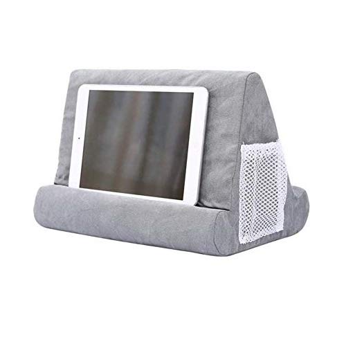 Soft Pillow für iPads, Ständer Tablet Halterung für Zuhause Tablet Ständer Büro Handy Halter kompatibel (Gray) von HTYG