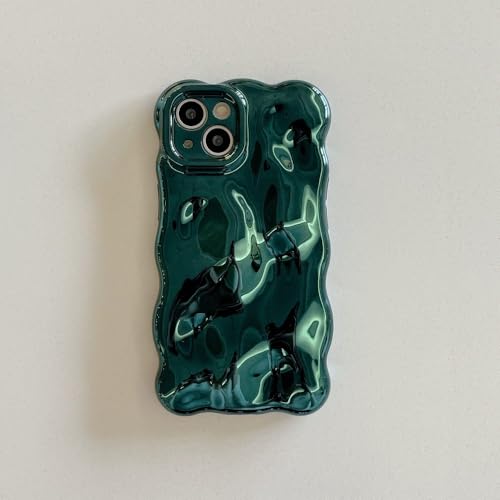 Gewellte 3D-Meteoritentextur, plattierte Silberne Hülle für iPhone 11 12 13 14 15 Pro Max, Anti-Fall-Vollschutz, glänzende Hülle, grün, für iPhone 12 Pro Gewellte 3D-Meteoritentextur, plattierte Silberne Hülle für iPhone 11 12 13 14 15 Pro Max, Anti-Fall-Vollschutz, glänzende Hülle, grün, für iPhone 12 Pro von HTYTFC