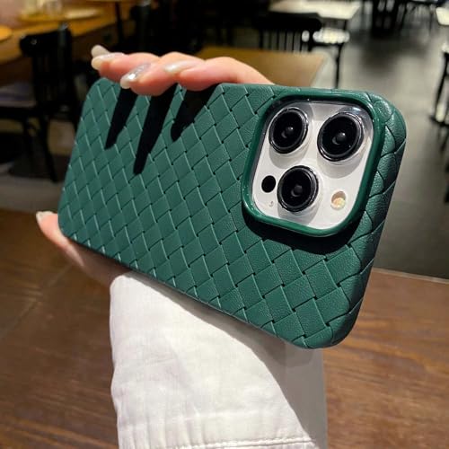 HTYTFC Atmungsaktive, gewebte, kühlende Hülle aus Mesh-Gitter für iPhone 15 14 13 12 Mini 11 Pro Max XR X XS Max 7 8 Plus SE, weiche Silikonhülle, grün, für iPhone 15 Pro von HTYTFC