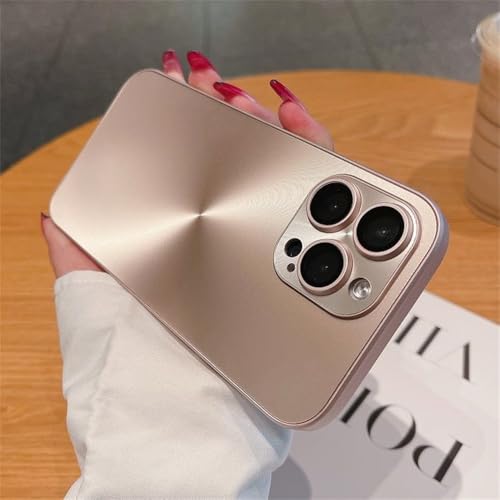 HTYTFC CD-Muster Matte Hülle für iPhone 16 15 14 13 12 11 Pro Max 16 Plus Weiche Stoßstange Stoßfeste Panzerung Hard Cover, Gold, Für iPhone 13 von HTYTFC