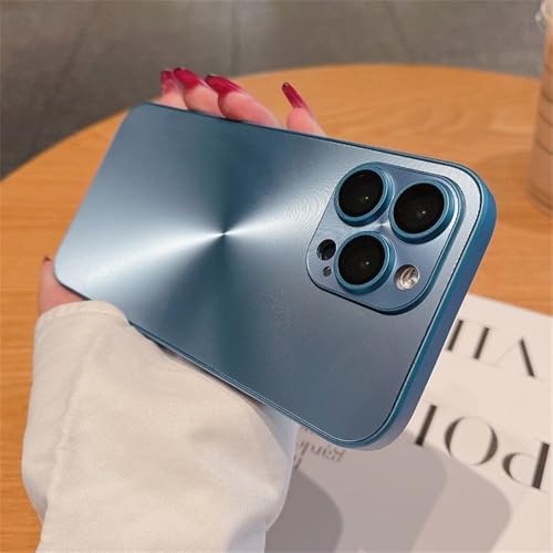 HTYTFC CD-Muster Matte Hülle für iPhone 16 15 14 13 12 11 Pro Max 16 Plus Weiche Stoßstange Stoßfeste Panzerung Hard Cover, Marineblau, Für iPhone 15 von HTYTFC
