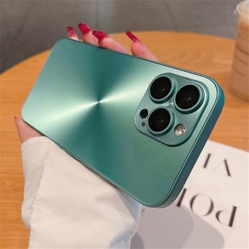HTYTFC CD-Muster Matte Hülle für iPhone 16 15 14 13 12 11 Pro Max 16 Plus Weiche Stoßstange Stoßfeste Panzerung Hard Cover, grün, für iPhone 13 von HTYTFC