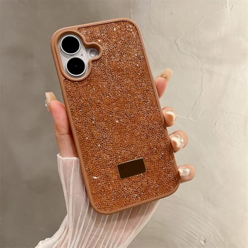 HTYTFC Diamant-Telefonhülle für iPhone 15 14 Plus 16 Pro 13 12 11 Pro Max Die glänzende, stoßfeste Diamant-Schutzhülle für die Rückseite, Wüstengold, für iPhone 14 ProMax von HTYTFC