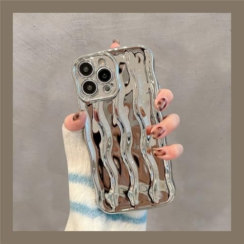 HTYTFC Galvanisierte Handyhülle mit Wellenmuster für iPhone 11 12 13 14 15 16 Pro Max Candy Bumper Weiche Silikonhüllen, Silber, Für iPhone 12 HTYTFC Galvanisierte Handyhülle mit Wellenmuster für iPhone 11 12 13 14 15 16 Pro Max Candy Bumper Weiche Silikonhüllen, Silber, Für iPhone 12 von HTYTFC