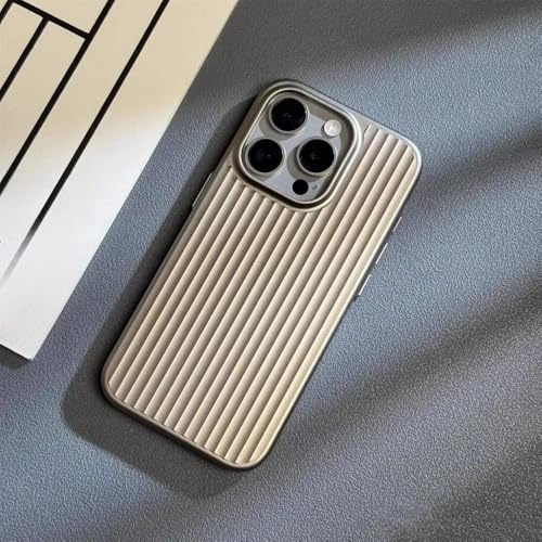 HTYTFC Galvanisiertes Grille-Wellen-Telefongehäuse für iPhone 16 15 14 13 Pro Max Plus Harte Rückseite aus natürlichem Titan, Grau, iPhone 13 ProMax HTYTFC Galvanisiertes Grille-Wellen-Telefongehäuse für iPhone 16 15 14 13 Pro Max Plus Harte Rückseite aus natürlichem Titan, Grau, iPhone 13 ProMax von HTYTFC