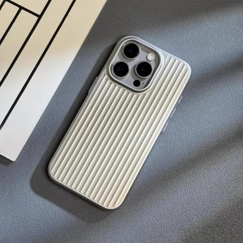 HTYTFC Galvanisiertes Grille-Wellen-Telefongehäuse für iPhone 16 15 14 13 Pro Max Plus Harte Rückseite aus natürlichem Titan, Silber, iPhone 14 ProMax HTYTFC Galvanisiertes Grille-Wellen-Telefongehäuse für iPhone 16 15 14 13 Pro Max Plus Harte Rückseite aus natürlichem Titan, Silber, iPhone 14 ProMax von HTYTFC