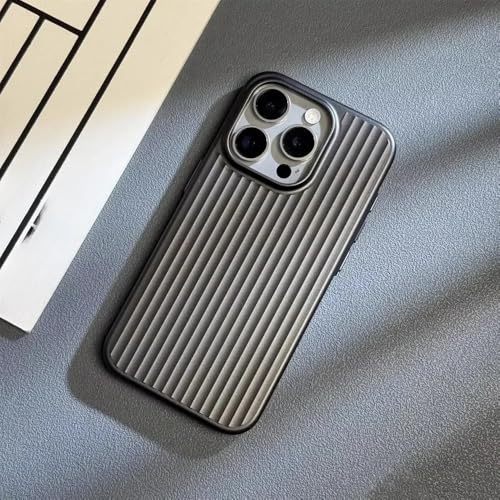 HTYTFC Galvanisiertes Grille-Wellen-Telefongehäuse für iPhone 16 15 14 13 Pro Max Plus Hartschalenhülle aus natürlichem Titan, Schwarz, iPhone 16 Pro HTYTFC Galvanisiertes Grille-Wellen-Telefongehäuse für iPhone 16 15 14 13 Pro Max Plus Hartschalenhülle aus natürlichem Titan, Schwarz, iPhone 16 Pro von HTYTFC