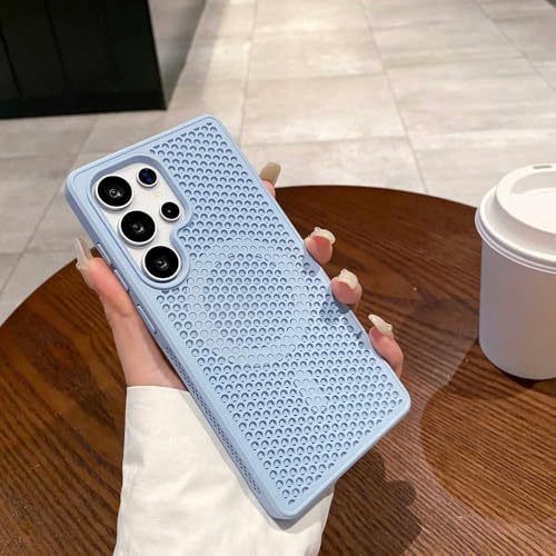 HTYTFC Magnetische, atmungsaktive Schutzhülle für Samsung S25, S24, S23 Ultra, S22 Plus FE, stoßfeste Wärmeableitungsabdeckung, blau, für Samsung Galaxy S23 Ultra HTYTFC Magnetische, atmungsaktive Schutzhülle für Samsung S25, S24, S23 Ultra, S22 Plus FE, stoßfeste Wärmeableitungsabdeckung, blau, für Samsung Galaxy S23 Ultra von HTYTFC
