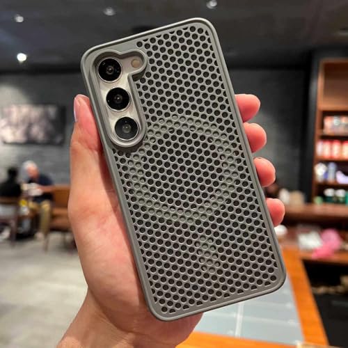 HTYTFC Magnetische, atmungsaktive Schutzhülle für Samsung S25, S24, S23 Ultra, S22 Plus FE, stoßfeste Wärmeableitungsabdeckung, grau, für Samsung S24Ultra HTYTFC Magnetische, atmungsaktive Schutzhülle für Samsung S25, S24, S23 Ultra, S22 Plus FE, stoßfeste Wärmeableitungsabdeckung, grau, für Samsung S24Ultra von HTYTFC