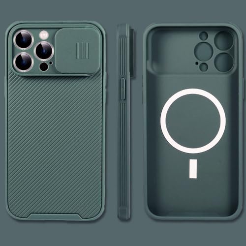 HTYTFC Magnetische Schutzhülle zum Schutz des Kameraobjektivs für iPhone 16 15 14 13 12 11 ProMax Plus, kabelloses Ladegerät, weiche Vollabdeckung, Dunkelgrün, für iPhone 14 HTYTFC Magnetische Schutzhülle zum Schutz des Kameraobjektivs für iPhone 16 15 14 13 12 11 ProMax Plus, kabelloses Ladegerät, weiche Vollabdeckung, Dunkelgrün, für iPhone 14 von HTYTFC