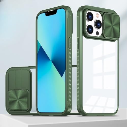HTYTFC Schiebekamera-Schutzhülle für iPhone 11 12 13 14 15 Pro Max X XR XS 7 8 Plus Objektiv-Schiebefenster Klare stoßfeste Abdeckung, grün, für iPhone 13 ProMax HTYTFC Schiebekamera-Schutzhülle für iPhone 11 12 13 14 15 Pro Max X XR XS 7 8 Plus Objektiv-Schiebefenster Klare stoßfeste Abdeckung, grün, für iPhone 13 ProMax von HTYTFC
