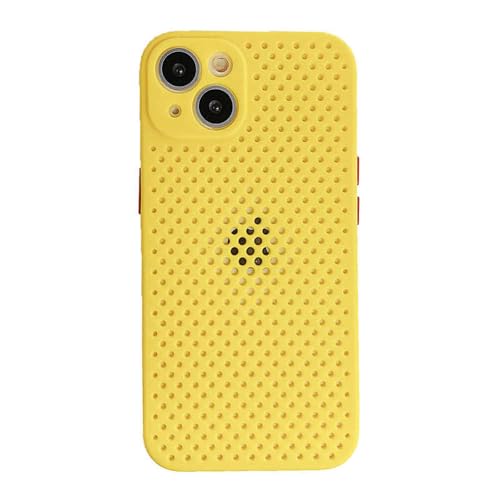 HTYTFC Wärmeableitung, atmungsaktive, kühlende Handyhülle für iPhone 13 12 11 Pro XS Max XR Mini 7 8 Plus SE2020, Bonbonfarbene, weiche TPU-Abdeckung, gelb, für iPhone 11 HTYTFC Wärmeableitung, atmungsaktive, kühlende Handyhülle für iPhone 13 12 11 Pro XS Max XR Mini 7 8 Plus SE2020, Bonbonfarbene, weiche TPU-Abdeckung, gelb, für iPhone 11 von HTYTFC