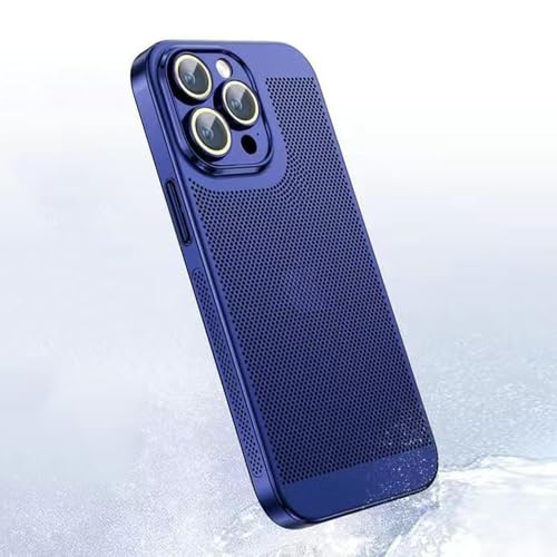 HTYTFC Wärmeableitungs-Telefonhülle für iPhone 15 13 11 12 14 Pro Max 15Plus 16Pro Max Abdeckung Galvanisierte Kühlung Hohl-PC-Schale, Marineblau, für iPhone 11 ProMax HTYTFC Wärmeableitungs-Telefonhülle für iPhone 15 13 11 12 14 Pro Max 15Plus 16Pro Max Abdeckung Galvanisierte Kühlung Hohl-PC-Schale, Marineblau, für iPhone 11 ProMax von HTYTFC