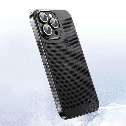 HTYTFC Wärmeableitungs-Telefonhülle für iPhone 15 13 11 12 14 Pro Max 15Plus 16Pro Max Abdeckung Galvanisierte Kühlung Hohl-PC-Schale, Schwarz, Für iPhone 16 HTYTFC Wärmeableitungs-Telefonhülle für iPhone 15 13 11 12 14 Pro Max 15Plus 16Pro Max Abdeckung Galvanisierte Kühlung Hohl-PC-Schale, Schwarz, Für iPhone 16 von HTYTFC