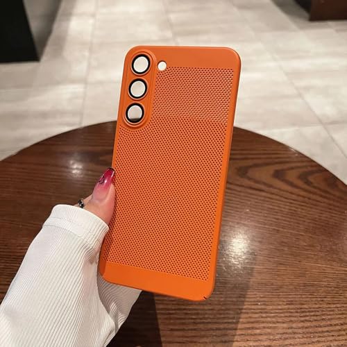 Kommt mit Linsenfolie, atmungsaktiver Wärmeableitungs-Kühlhülle für Samsung Galaxy A53 A54 A25 A24 A15, PC-Hartschale, orange, für Galaxy A03 Kommt mit Linsenfolie, atmungsaktiver Wärmeableitungs-Kühlhülle für Samsung Galaxy A53 A54 A25 A24 A15, PC-Hartschale, orange, für Galaxy A03 von HTYTFC