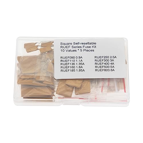 10 Werte * 5 Stück 30V Quadratisch Selbst zurücksetzbar RUEF Serie Sicherungssatz 0.9A 1.1A 1.35A 1.6A 1.85A 2.5A 3A 4A 5A 8A 10 Werte * 5 Stück 30V Quadratisch Selbst zurücksetzbar RUEF Serie Sicherungssatz 0.9A 1.1A 1.35A 1.6A 1.85A 2.5A 3A 4A 5A 8A von HUABAN