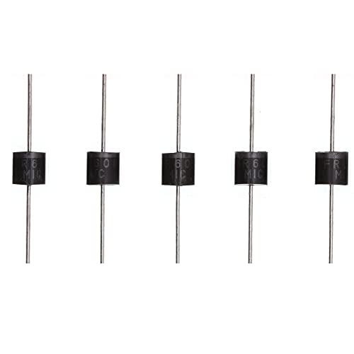 HUABAN 5 Stück FR601 Fast Recovery Rectifier Diode 6A 50V R-6 Axial 6 Amp 50 Volt von HUABAN