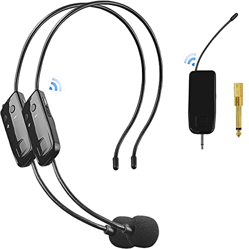 HUACAM Headset Mikrofon Kabellos,Wireless UHF Mikrofon Professionell 50M Stabile Übertragung, Kopfmikrofon und Handheld 2 in 1 für Fitnesstrainer Lehrer, Singen, Verstärker, PA System HUACAM Headset Mikrofon Kabellos,Wireless UHF Mikrofon Professionell 50M Stabile Übertragung, Kopfmikrofon und Handheld 2 in 1 für Fitnesstrainer Lehrer, Singen, Verstärker, PA System von HUACAM