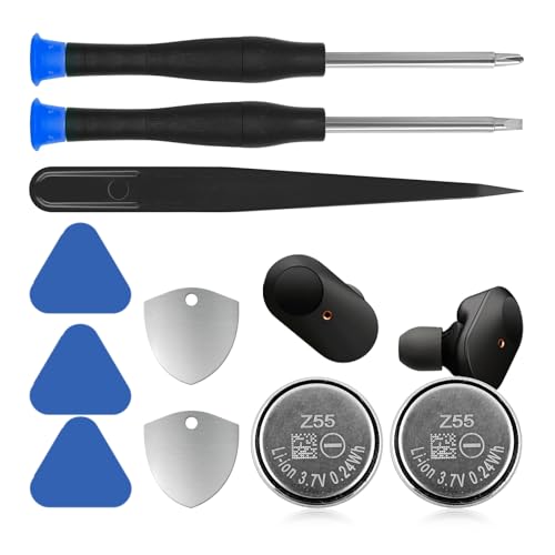 2 Stück Z55 Akku, 3.85V 75mAh Li-Ion Ersatzakku mit hoher Kapazität für WF-1000XM3 WF-1000X WF-XB700 WF-SP700N WF-SP900 Bluetooth Kopfhörer Akku mit Reparaturwerkzeug Kits 2 Stück Z55 Akku, 3.85V 75mAh Li-Ion Ersatzakku mit hoher Kapazität für WF-1000XM3 WF-1000X WF-XB700 WF-SP700N WF-SP900 Bluetooth Kopfhörer Akku mit Reparaturwerkzeug Kits von HUAENG