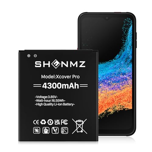 Akku für Galaxy Xcover Pro,4300mAh Ersatzakku für Galaxy XCover 6 Pro EB-BG736BBE/Xcover Pro EB-BG715BBE G715F GH43-04993A SM-G715 Akku von HUAENG