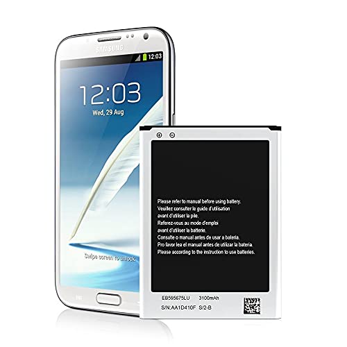 Akku für Samsung Galaxy Note 2, Li-Ion Ersatzakku mit hoher Kapazität für Samsung Galaxy Note 2 N7100 Note II EB-G950ABA/EB-BG950ABE EB595675LU von HUAENG