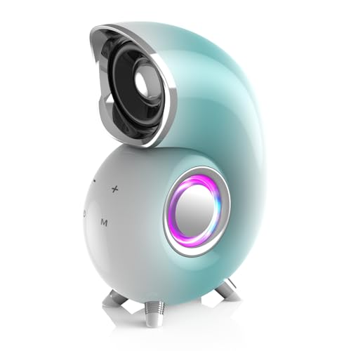 Muschel Form tragbare Bluetooth-Lautsprecher,stilvolle und einzigartige Touchscreen-Steuerung Bluetooth-Stereo, 10 RGB-LED-Modi AUX & USB-Eingang für Haus/Büro/Bad/Party/Außenbereich/Strand, Geschenk- Muschel Form tragbare Bluetooth-Lautsprecher,stilvolle und einzigartige Touchscreen-Steuerung Bluetooth-Stereo, 10 RGB-LED-Modi AUX & USB-Eingang für Haus/Büro/Bad/Party/Außenbereich/Strand, Geschenk- von HUAENG