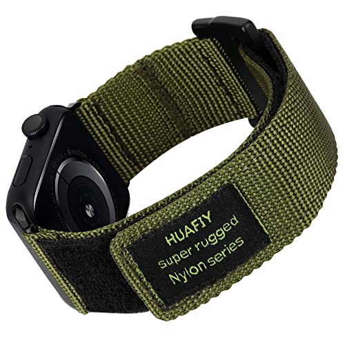 HUAFIY Kompatibel mit Apple Watch Armband /42mm/44mm/45mm/49mm, Nylon Sportarmband für Apple Watch Band, Klett Design für iWatch Armband Series 8/7/ 6/ 5/ 4/ 3/ 2/ 1，SE von HUAFIY