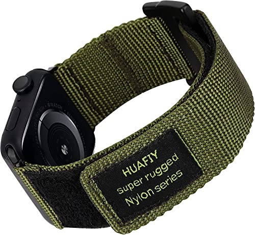 HUAFIY Kompatibel mit Apple Watch Armband 38mm40mm41mm/42mm44mm45mm49mm, Nylon Sportarmband für Apple Watch Band, Klett Design für iWatch Armband Series 8/7/ 6/ 5/ 4/ 3/ 2/ 1,SE,Ultra von HUAFIY