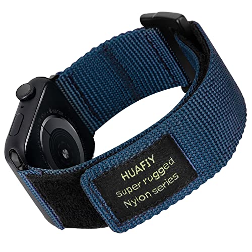 HUAFIY Kompatibel mit Apple Watch Armband 42mm/44mm/45mm46mm/49mm, Nylon Sportarmband für Apple Watch Band, Klett Design für iWatch Armband Series 10/9/8/7/ 6/5/ 4/3/ 2/1 Ultra von HUAFIY