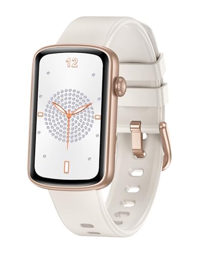 HUAKUA Smartwatch Damen 1.47 Zoll Touchscreen Fitness Tracker Schrittzähler Uhr mit Menstruationszyklus Pulsuhr SpO2 Messung Schlafüberwachung Sportuhr IP68 Wasserdicht für Android iOS Handy von HUAKUA