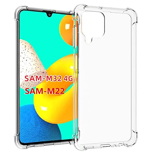 HUANGTAOLI Hülle Kompatibel mit Samsung Galaxy M32, Slim Soft TPU Stoßfest Anti-Kratzer Handyhülle mit verstärkten Ecken für Samsung Galaxy M32 von HUANGTAOLI