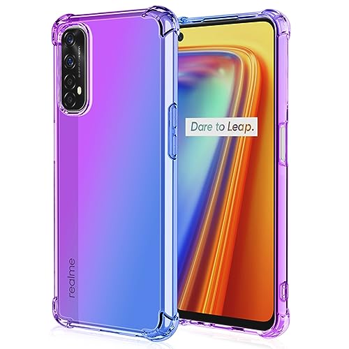 HUANGTAOLI Hülle für Realme 7 4G, Airbag Drop Protection Gradient Color Bumper Handyhülle Lila/Blau HUANGTAOLI Hülle für Realme 7 4G, Airbag Drop Protection Gradient Color Bumper Handyhülle Lila/Blau von HUANGTAOLI