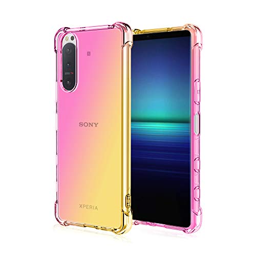 HUANGTAOLI Hülle für Sony Xperia 5 II, Soft TPU Silikon Handyhülle Vier Ecke Kante Stoßdämpfung Design Kratzfest Schutzhülle für Sony Xperia 5 II von HUANGTAOLI