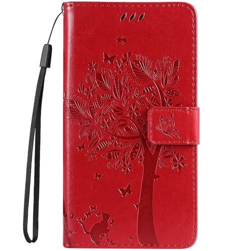 HUANGTAOLI PU Leder Handyhülle Kompatibel mit Huawei Y5p (DRA-LX9), Kartenhalter und Kickstand von HUANGTAOLI