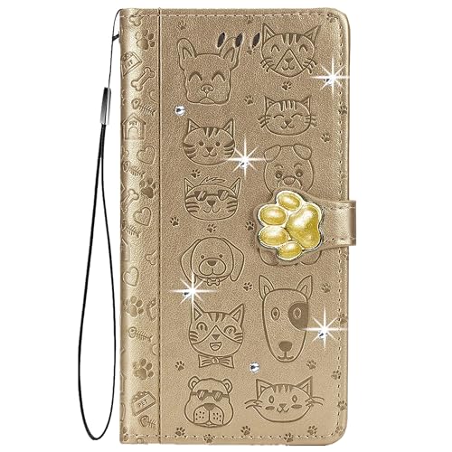 Wallet Flip Bling Handyhülle Kompatibel mit Google Pixel 7A (GWKK3, GHL1X, G0DZQ, G82U8), Ständer und Kartenhalter von HUANGTAOLI