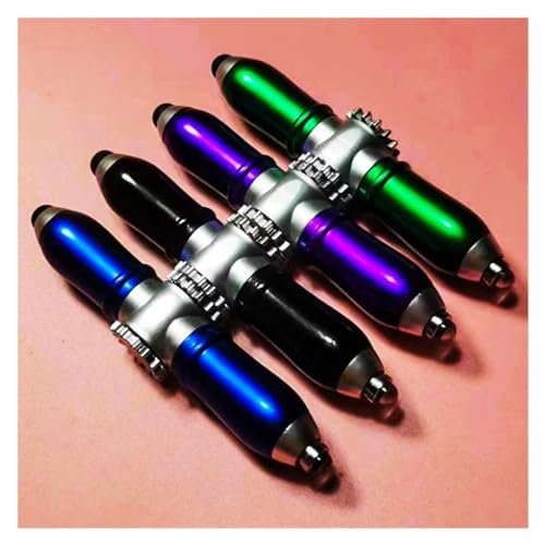 HUAQUAN 4er-Pack Spinner-Gelstifte mit LED-Licht, Fingerspitzen-Gyro-Stift, Rotationsstift, LED-beleuchteter Stylus-Stift, Anti-Stress-Angst-Stressreduzierer-Stifte (Size : Simple) von HUAQUAN