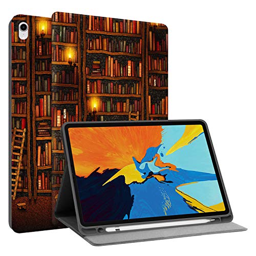 HUASIRU Gemälde Hülle Schutzhülle für iPad Pro 11 inches 2018 mit Stifthalter- Einstellbare Standabdeckung mit Automatischem Schlaf/Wach, Bibliothek HUASIRU Gemälde Hülle Schutzhülle für iPad Pro 11 inches 2018 mit Stifthalter- Einstellbare Standabdeckung mit Automatischem Schlaf/Wach, Bibliothek von HUASIRU