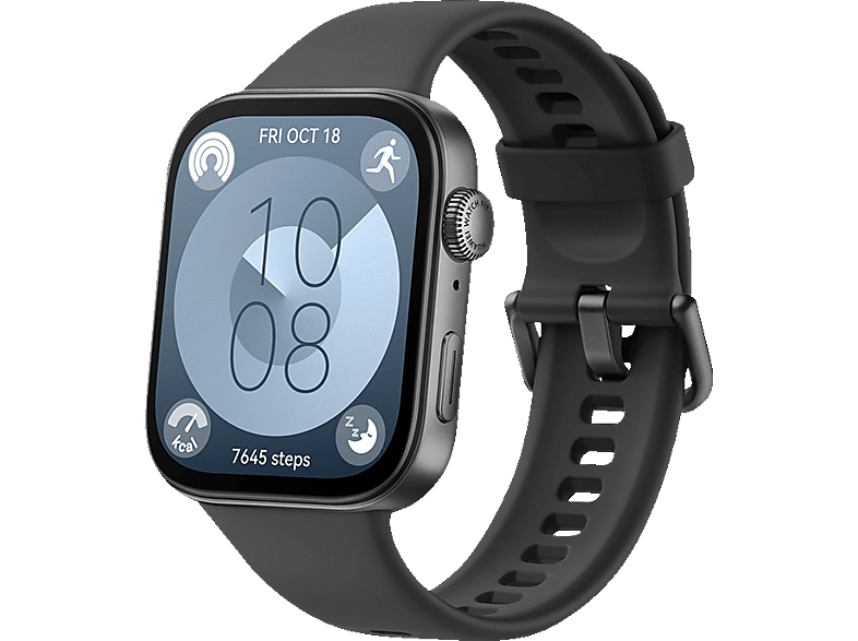 HUAWEI FIT 3 Smartwatches Aluminiumlegierung Fluorelastomer-Armband, 130-210 mm, Schwarz von HUAWEI