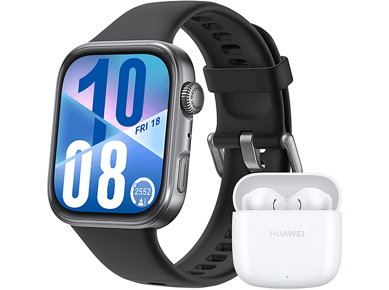 HUAWEI Fit 4 + Freebuds SE 2 Smartwatch Fluorelastomer, 130-210 mm, Black HUAWEI Fit 4 + Freebuds SE 2 Smartwatch Fluorelastomer, 130-210 mm, Black von HUAWEI